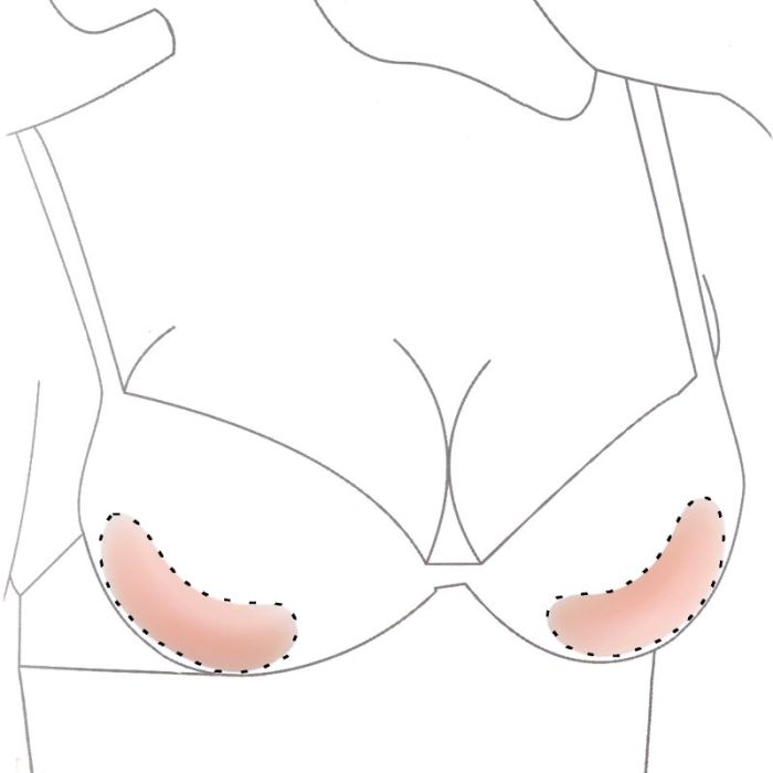 Caresse siliconen BH  vulling Inward-Up